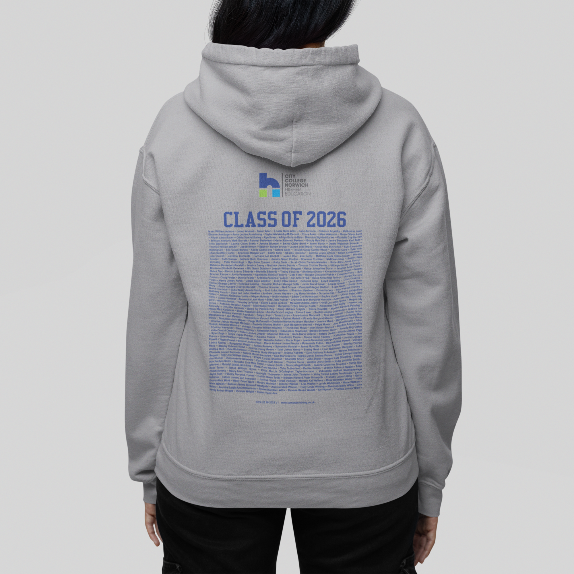 City College Norwich - Graduation Names-list - Zip Hoodie