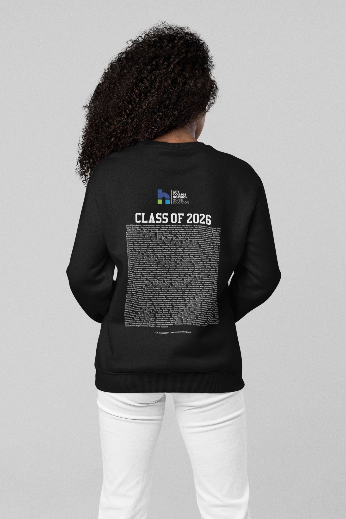 City College Norwich - Graduation Names-list - Organic Sweatshirt