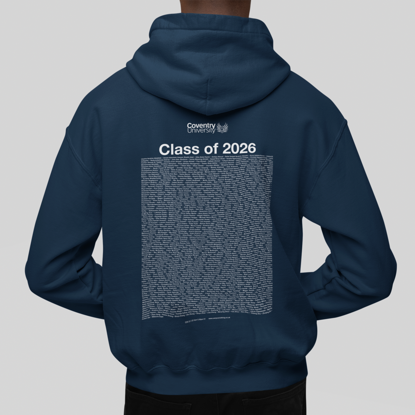 Coventry University - Graduation Names-list - Hoodie