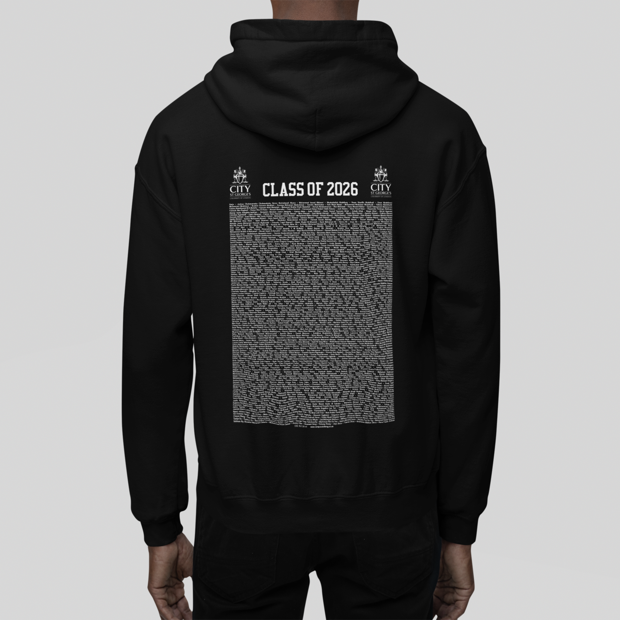 City St George's, University of London - Graduation Names-list - Zip Hoodie