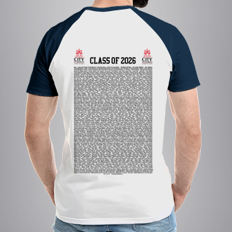 City St George's, University of London - Graduation Names-list - Regular Fit Baseball T-shirt