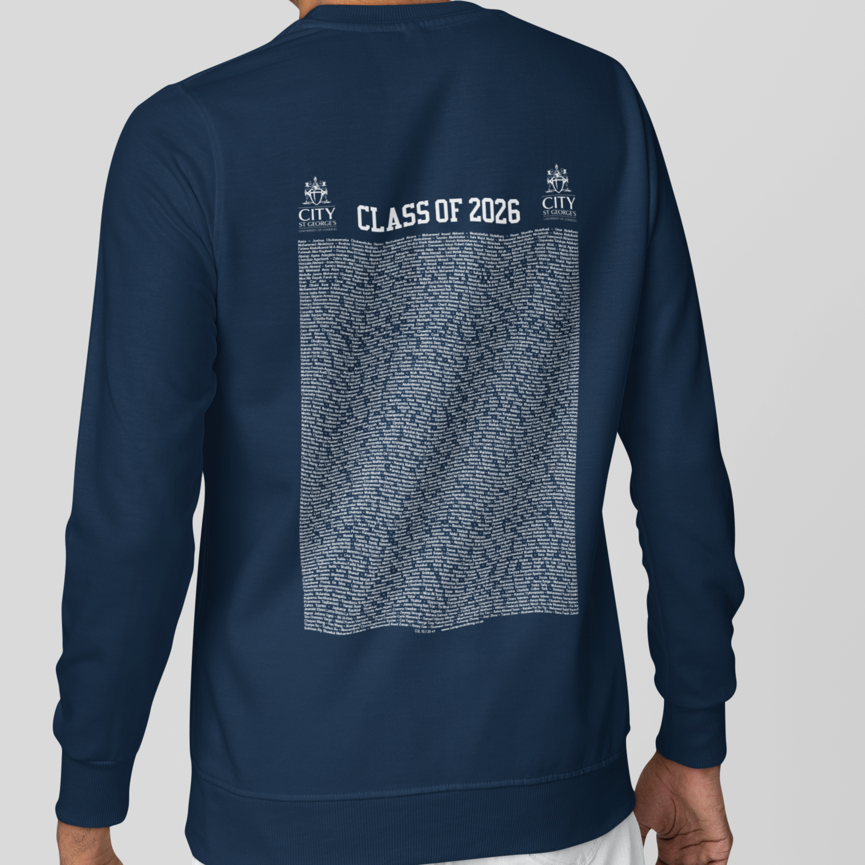 City St George's, University of London - Graduation Names-list - Organic Sweatshirt