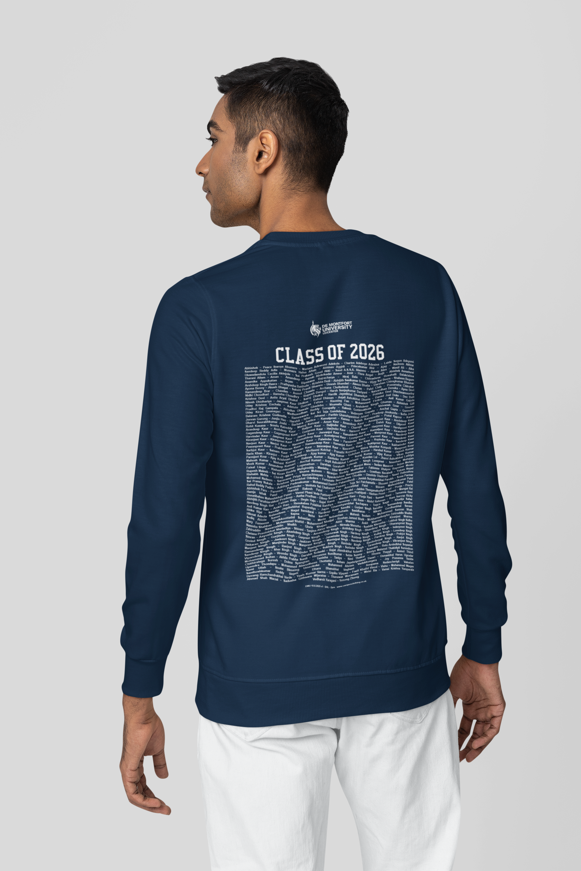 De Montfort University - Graduation Names-list - Organic Sweatshirt