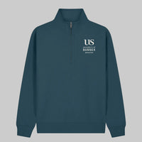 Navy blue sweatshirt with 'University of Sussex' logo on a white background