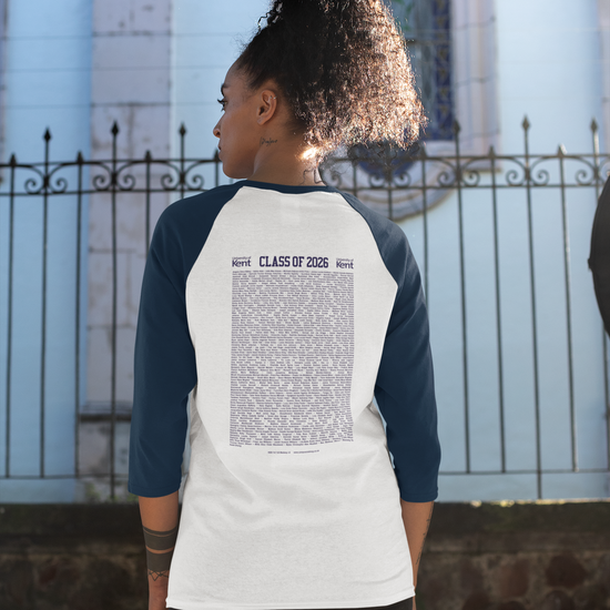 University of Kent - Graduation Names-list - Fitted Baseball T-shirt