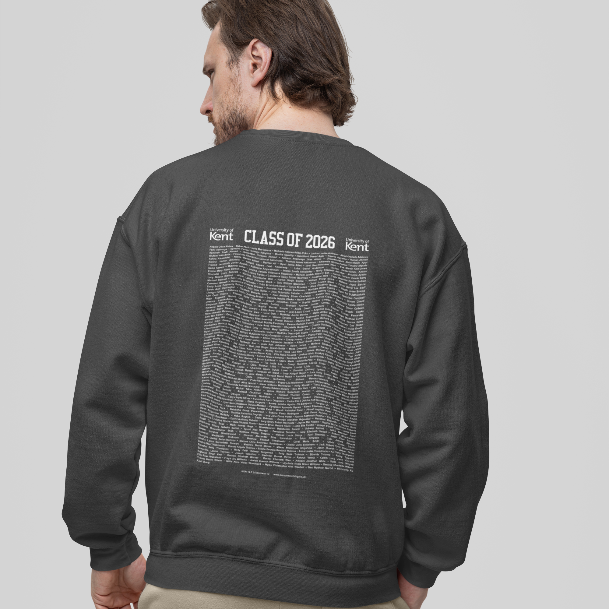 University of Kent - Graduation Names-list - Organic Sweatshirt