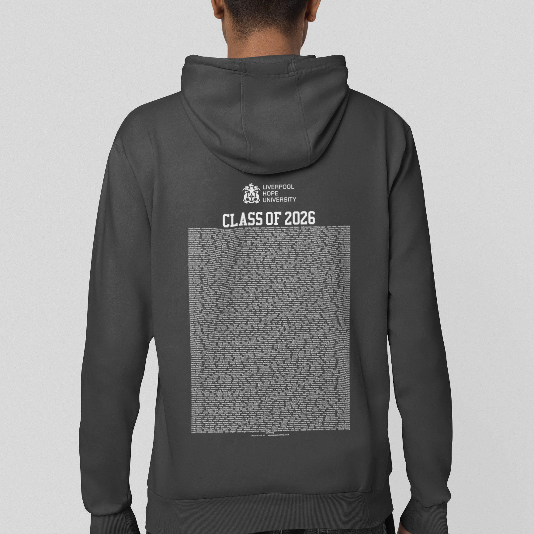 Liverpool Hope University - Graduation Names-list - Zip Hoodie