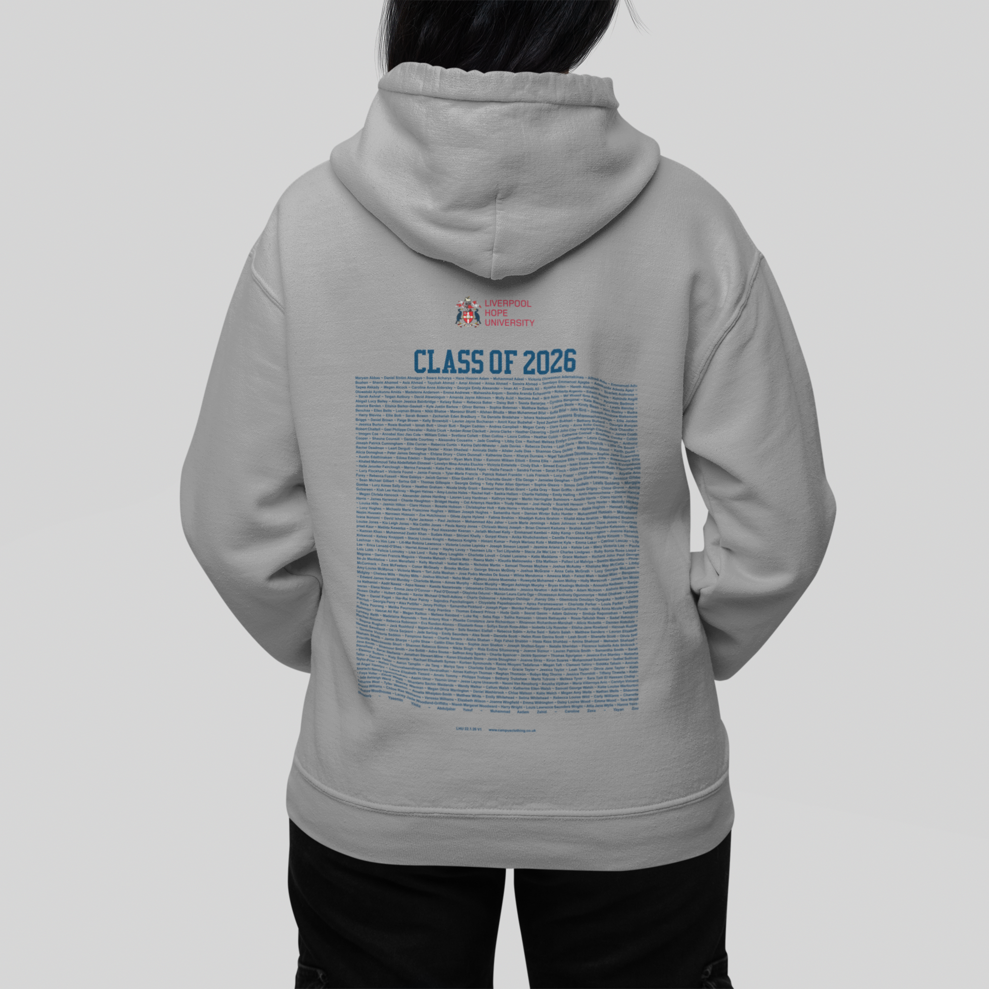 Liverpool Hope University - Graduation Names-list - Zip Hoodie
