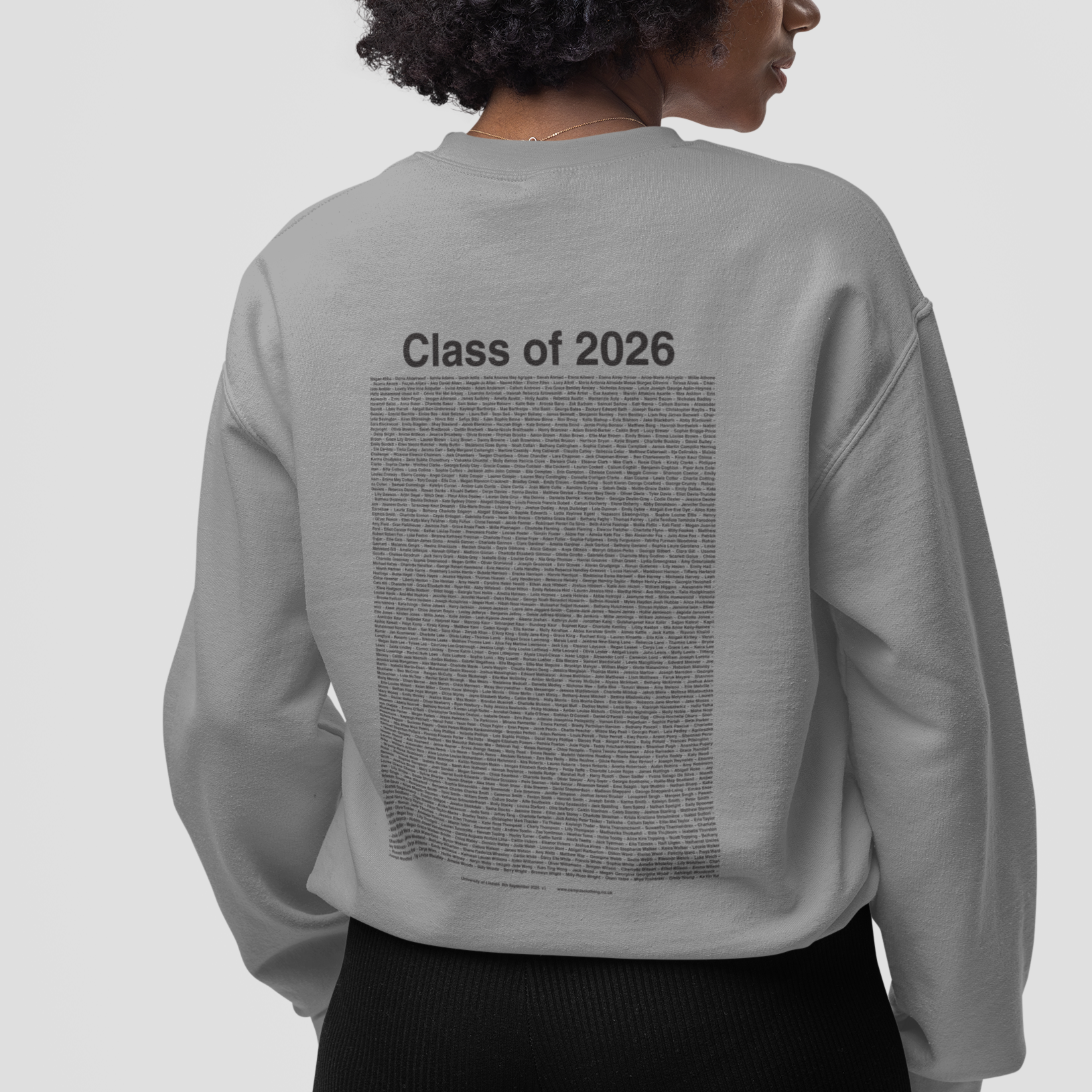 University of Lincoln - Graduation Names-list - Organic Sweatshirt