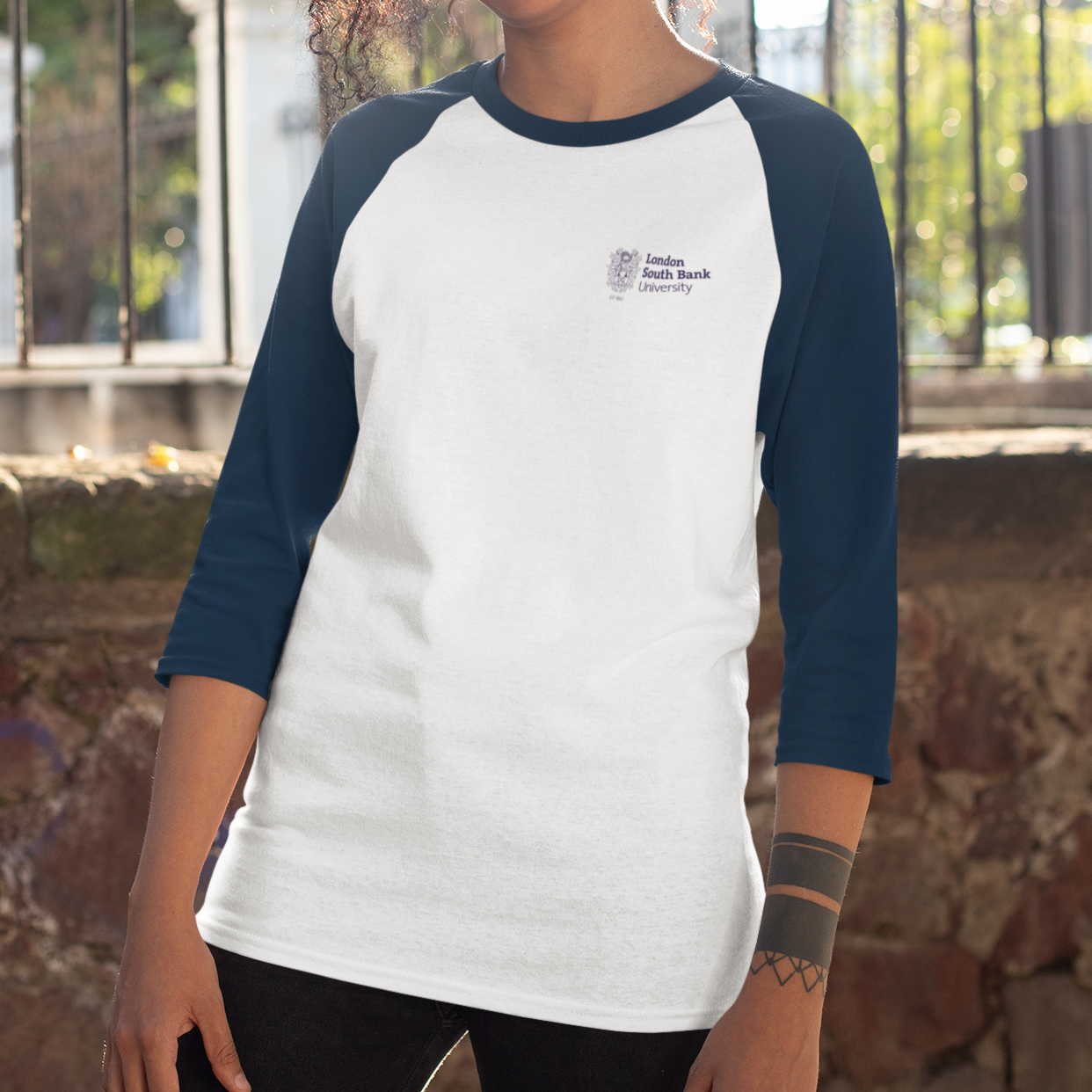 London South Bank University - Graduation Names-list - Fitted Baseball T-shirt