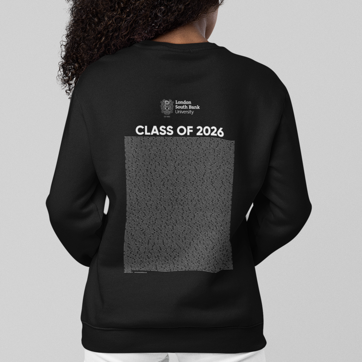 London South Bank University - Graduation Names-list - Organic Sweatshirt