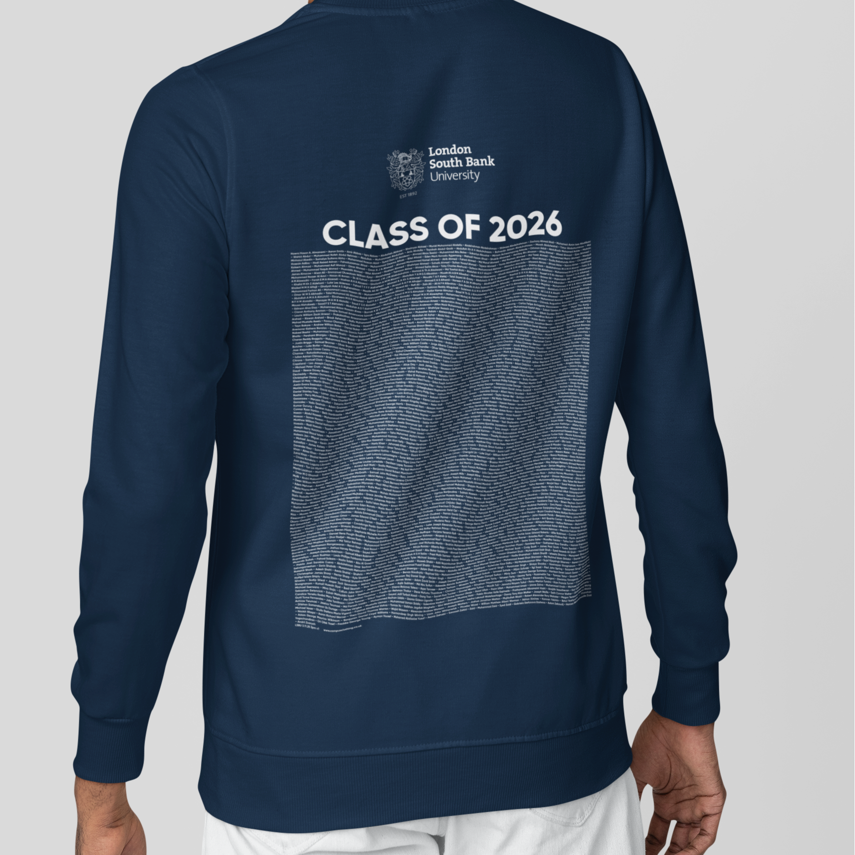 London South Bank University - Graduation Names-list - Organic Sweatshirt