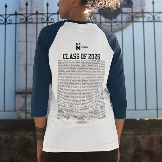 University of Northampton - Graduation Names-list - Fitted Baseball T-shirt