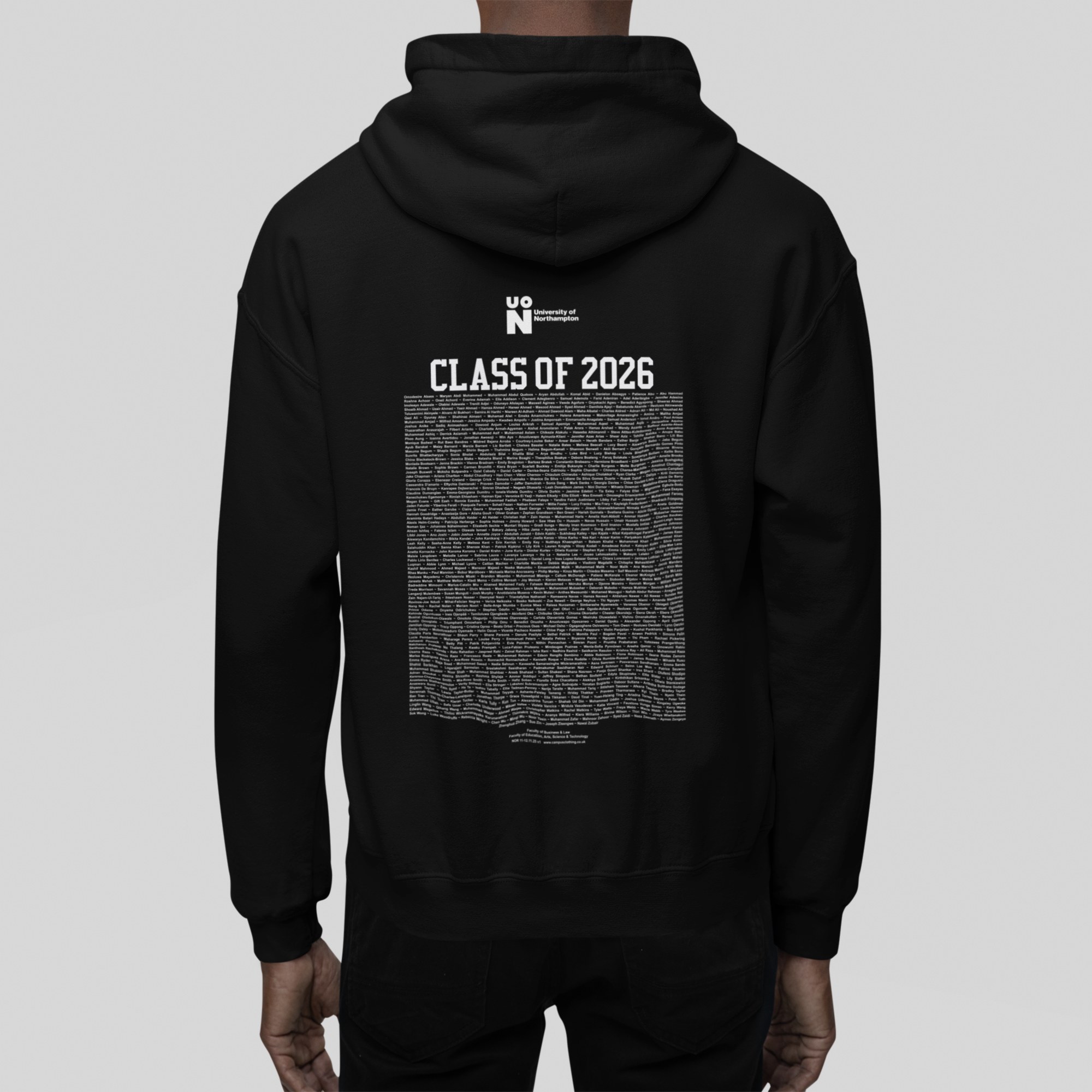 University of Northampton - Graduation Names-list - Hoodie