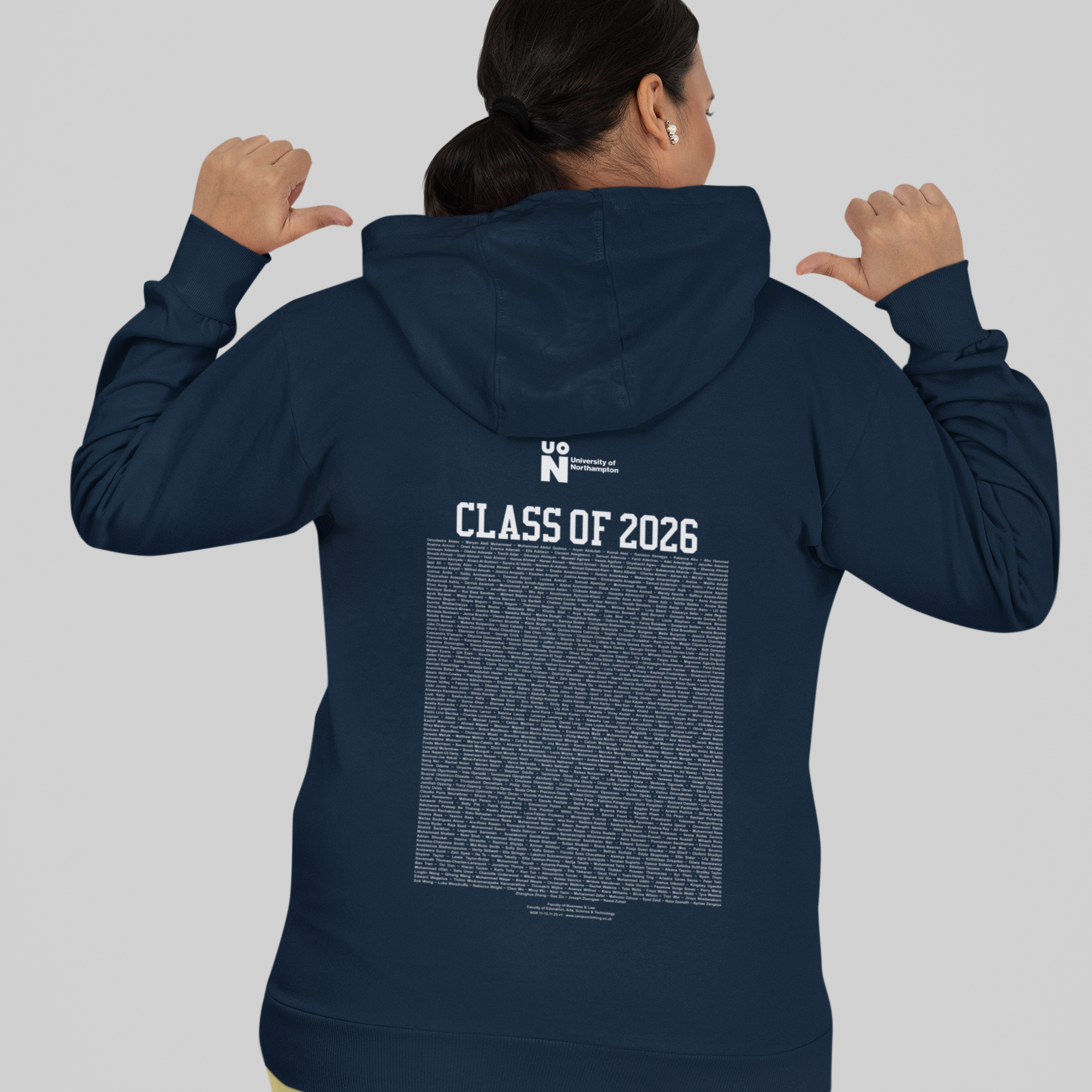 University of Northampton - Graduation Names-list - Hoodie