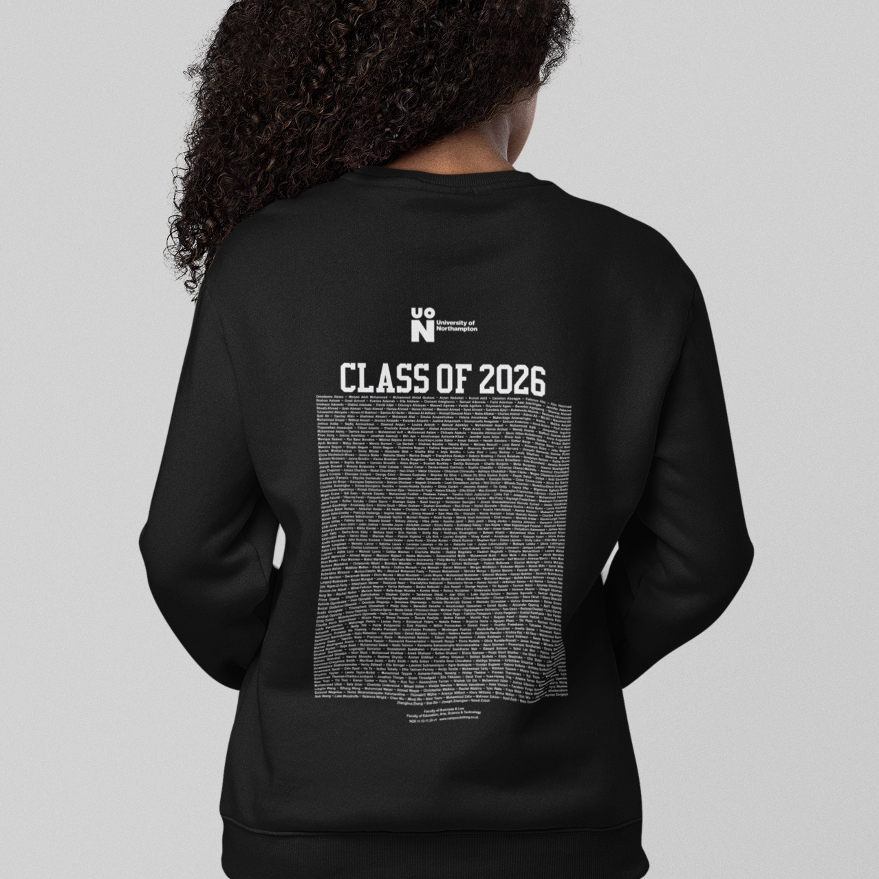 University of Northampton - Graduation Names-list - Organic Sweatshirt
