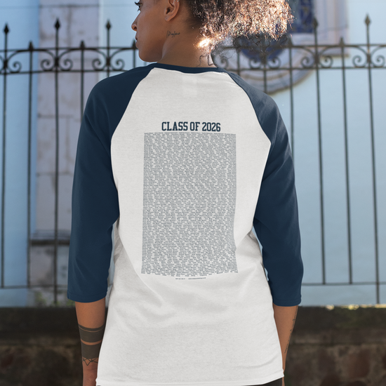 University of Nottingham - Graduation Names-list - Fitted Baseball T-shirt