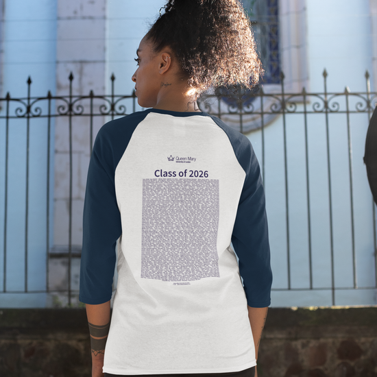 Queen Mary University of London - Graduation Names-list - Fitted Baseball T-shirt