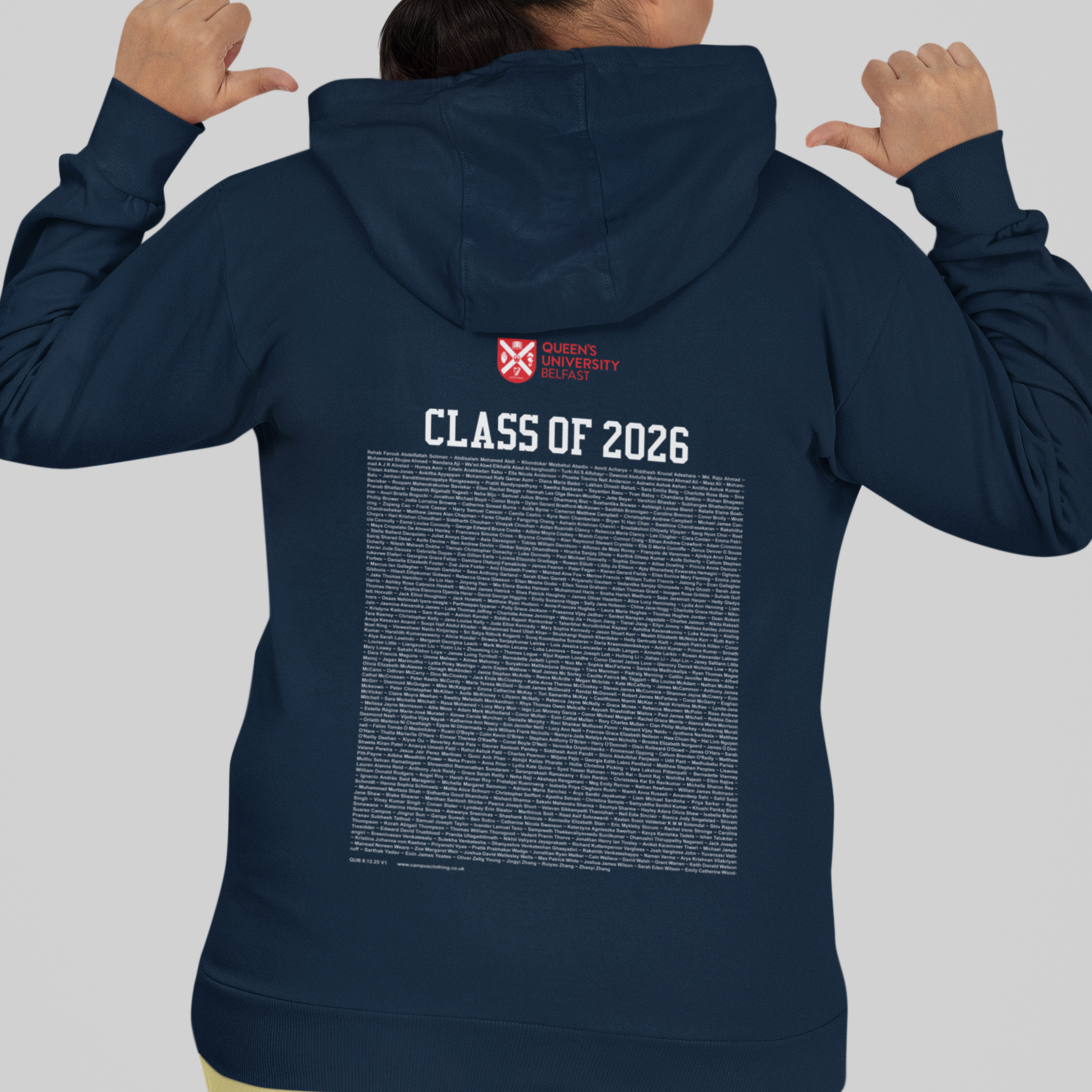 Queen's University Belfast - Keepsake Package - Graduation Hoodie, Bear & Tote Bag