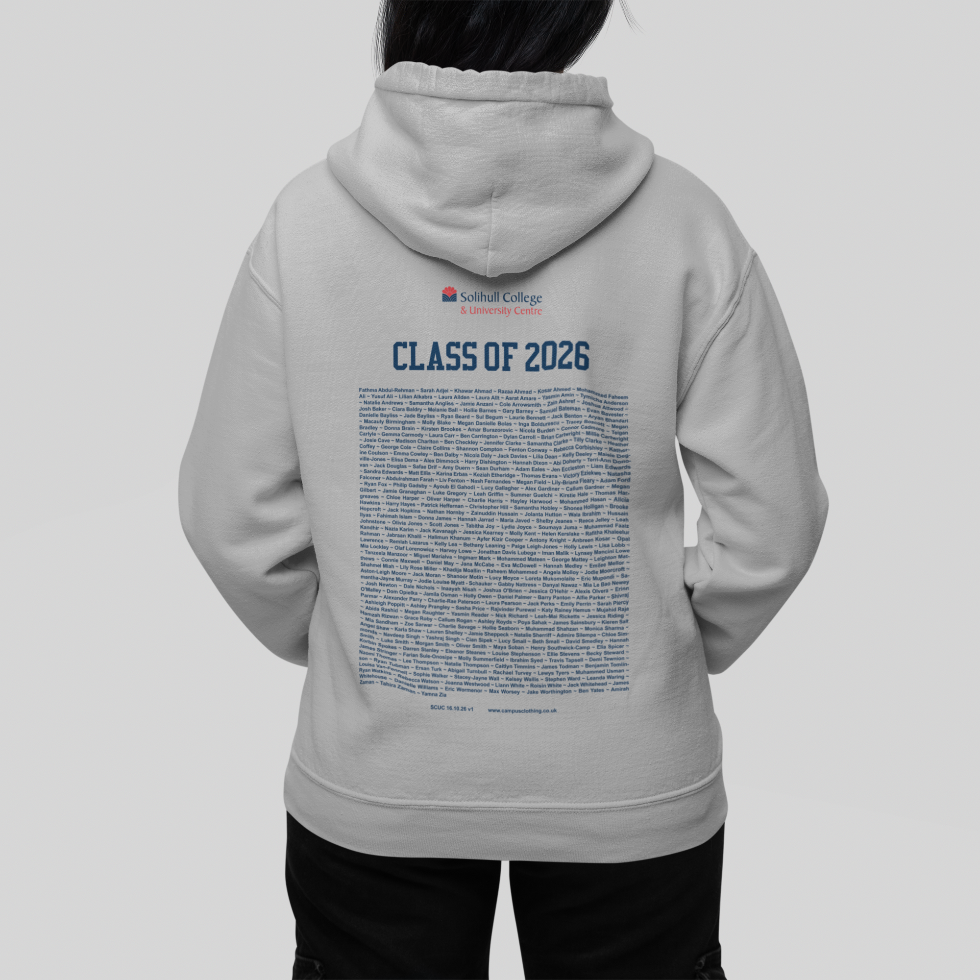 Solihull College and University Centre - Graduation Names-list - Zip Hoodie
