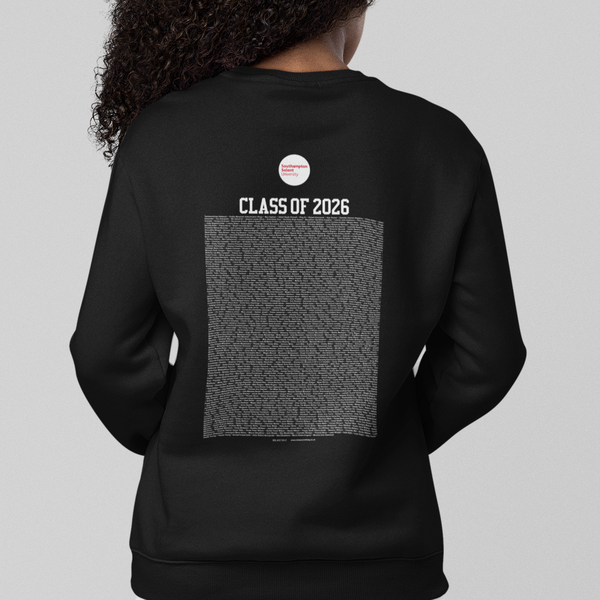 Southampton Solent University - Graduation Names-list - Organic Sweatshirt