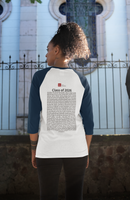 SP Jain London School of Management - Graduation Names-list - Fitted Baseball T-shirt