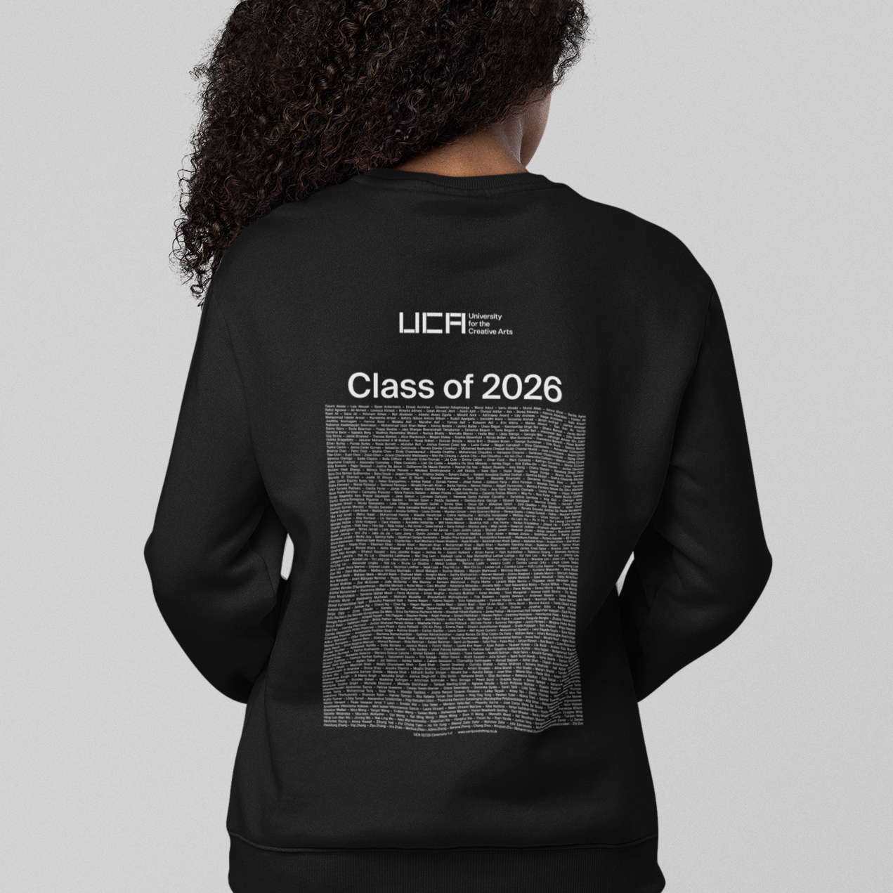 University for the Creative Arts - Graduation Names-list - Organic Sweatshirt