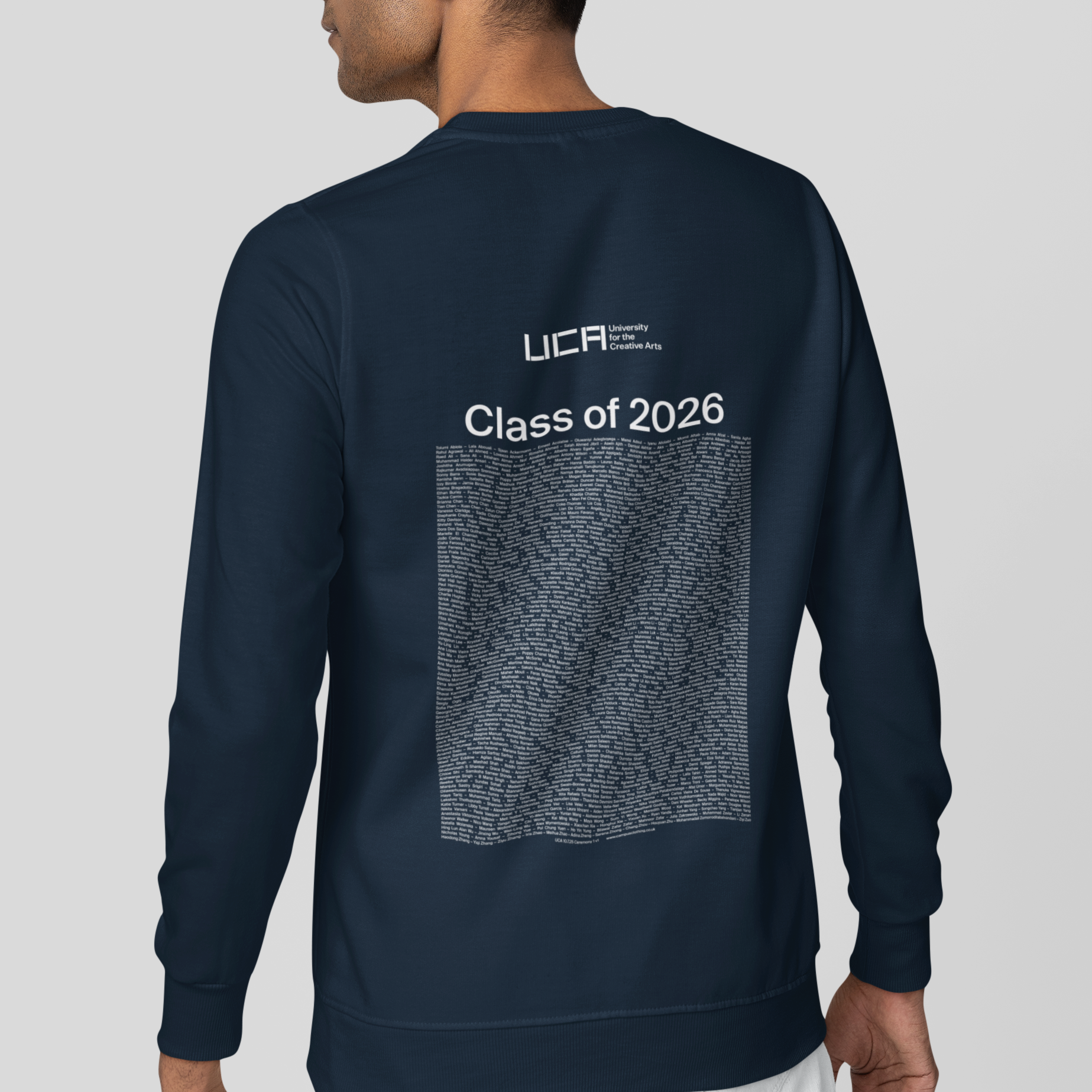 University for the Creative Arts - Graduation Names-list - Organic Sweatshirt