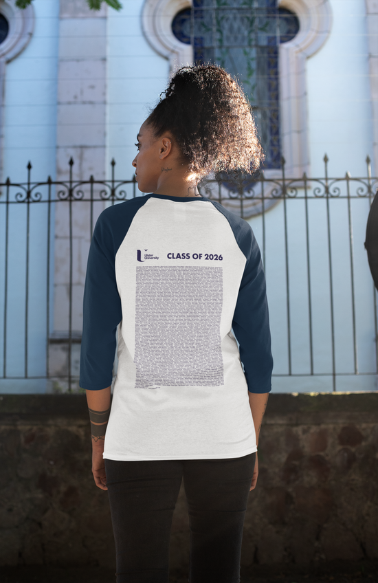 Ulster University - Graduation Names-list - Fitted Baseball T-shirt