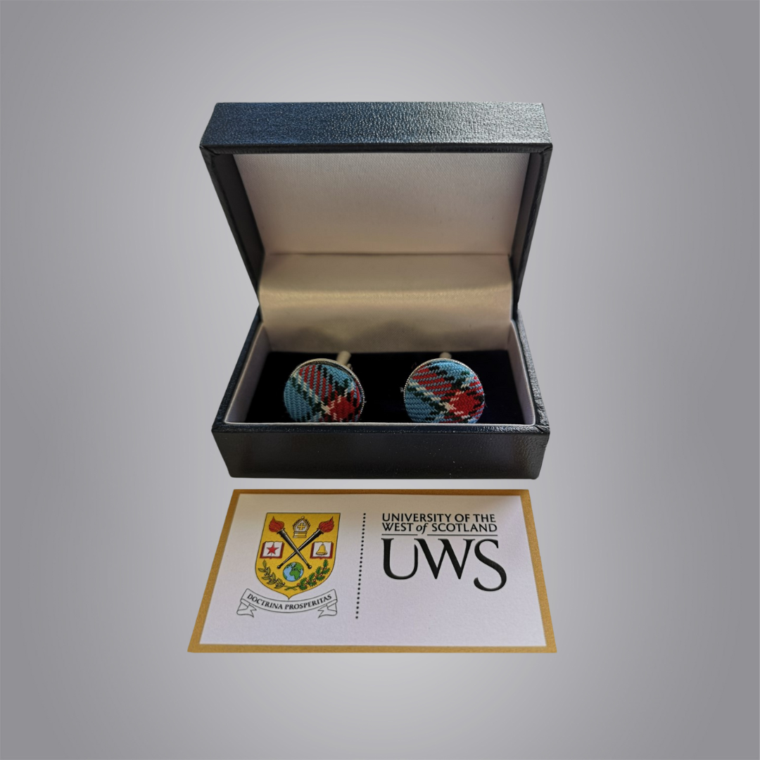 University of the West of Scotland Tartan Cufflinks