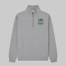 Gray zip-up sweatshirt with 'University of Sussex' logo on a white background